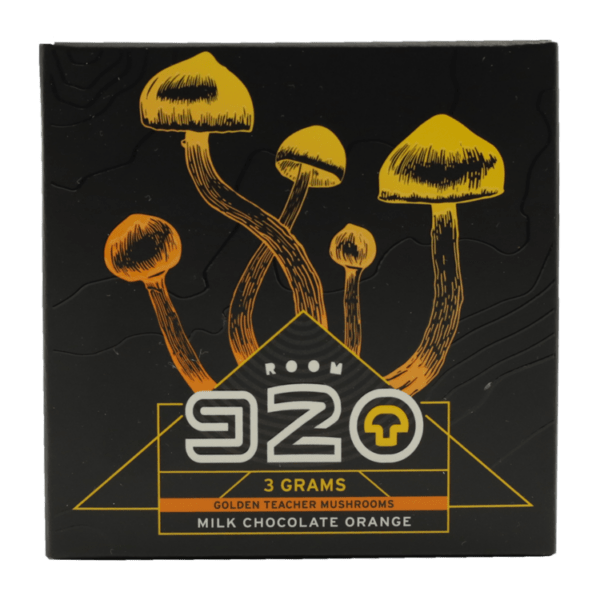 Room 920 - Mushroom Chocolate Bar - Milk Chocolate Orange - 3 grams | Shrooms Near Me Canada