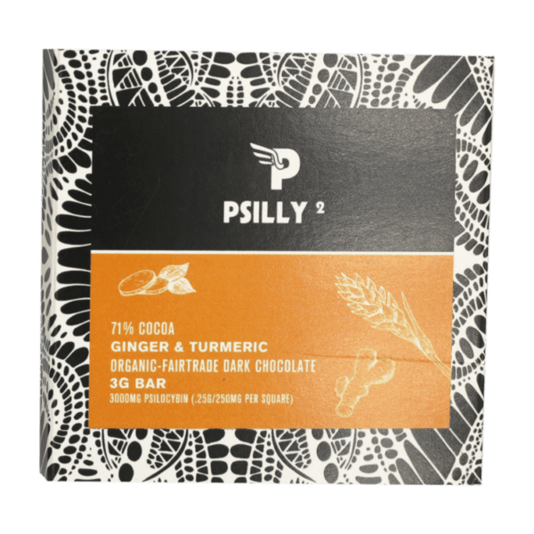 Psilly - Dark Chocolate Bar - Ginger & Turmeric | Shrooms Near Me Canada